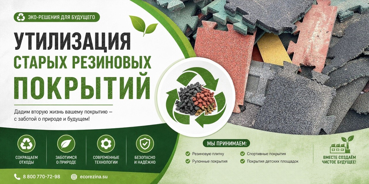 Утилизация старых резиновых покрытий